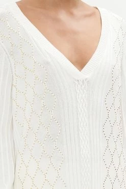 EMBELLISHED V NECK KNIT ROAD TO RICHESSE -clothing shop CAMILLA 00024776 EMBELLISHED V NECK KNIT ROAD TO RICHESSE 5