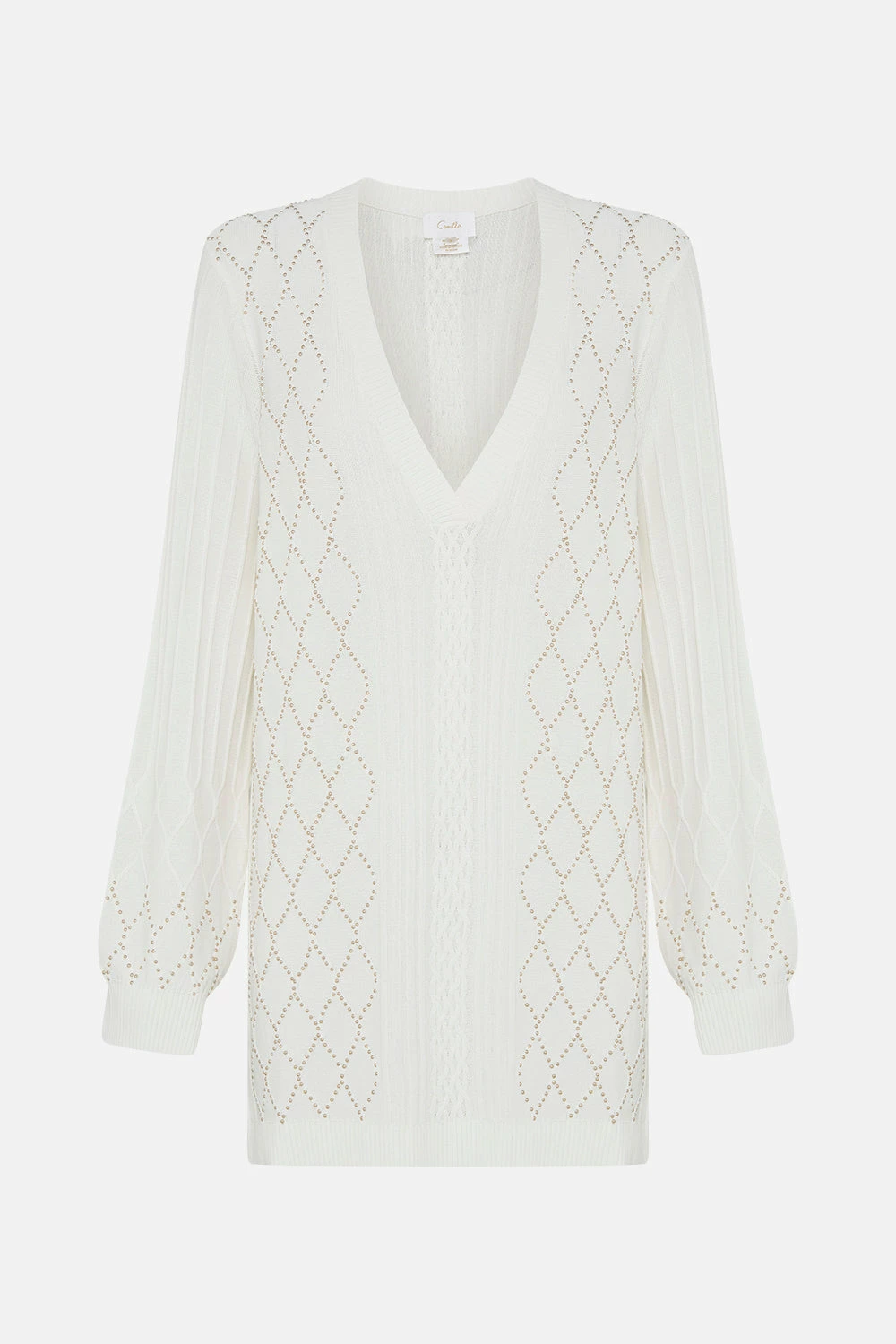 EMBELLISHED V NECK KNIT ROAD TO RICHESSE - Image 3