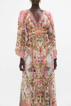 LONG DRESS WITH BLOUSON SLEEVE MINNIE MOUSE MAGIC 10 LONG DRESS WITH BLOUSON SLEEVE MINNIE MOUSE MAGIC -clothing shop CAMILLA 00024807 LONG DRESS WITH BLOUSON SLEEVE MINNIE MOUSE MAGIC 3