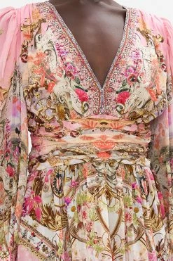 LONG DRESS WITH BLOUSON SLEEVE MINNIE MOUSE MAGIC 11 LONG DRESS WITH BLOUSON SLEEVE MINNIE MOUSE MAGIC -clothing shop CAMILLA 00024807 LONG DRESS WITH BLOUSON SLEEVE MINNIE MOUSE MAGIC 4