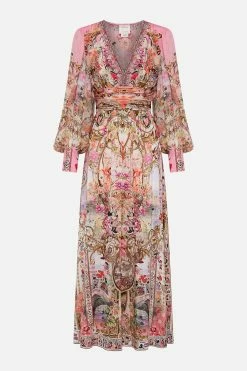 LONG DRESS WITH BLOUSON SLEEVE MINNIE MOUSE MAGIC 8 LONG DRESS WITH BLOUSON SLEEVE MINNIE MOUSE MAGIC -clothing shop CAMILLA 00024807 LONG DRESS WITH BLOUSON SLEEVE MINNIE MOUSE MAGIC GHOST