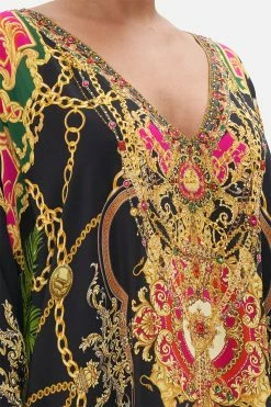 MIDI KAFTAN WITH CUFF JEALOUSY AND JEWELS 10 MIDI KAFTAN WITH CUFF JEALOUSY AND JEWELS -clothing shop CAMILLA 00024819 MIDI KAFTAN WITH CUFF JEALOUSY AND JEWELS 5