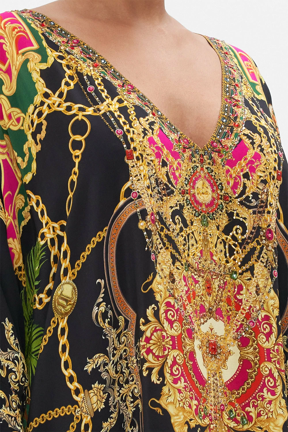 MIDI KAFTAN WITH CUFF JEALOUSY AND JEWELS 5 MIDI KAFTAN WITH CUFF JEALOUSY AND JEWELS - Image 5