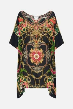 SHORT ROUND NECK KAFTAN JEALOUSY AND JEWELS 11 SHORT ROUND NECK KAFTAN JEALOUSY AND JEWELS -clothing shop CAMILLA 00024820 SHORT ROUND NECK KAFTAN JEALOUSY AND JEWELS GHOST