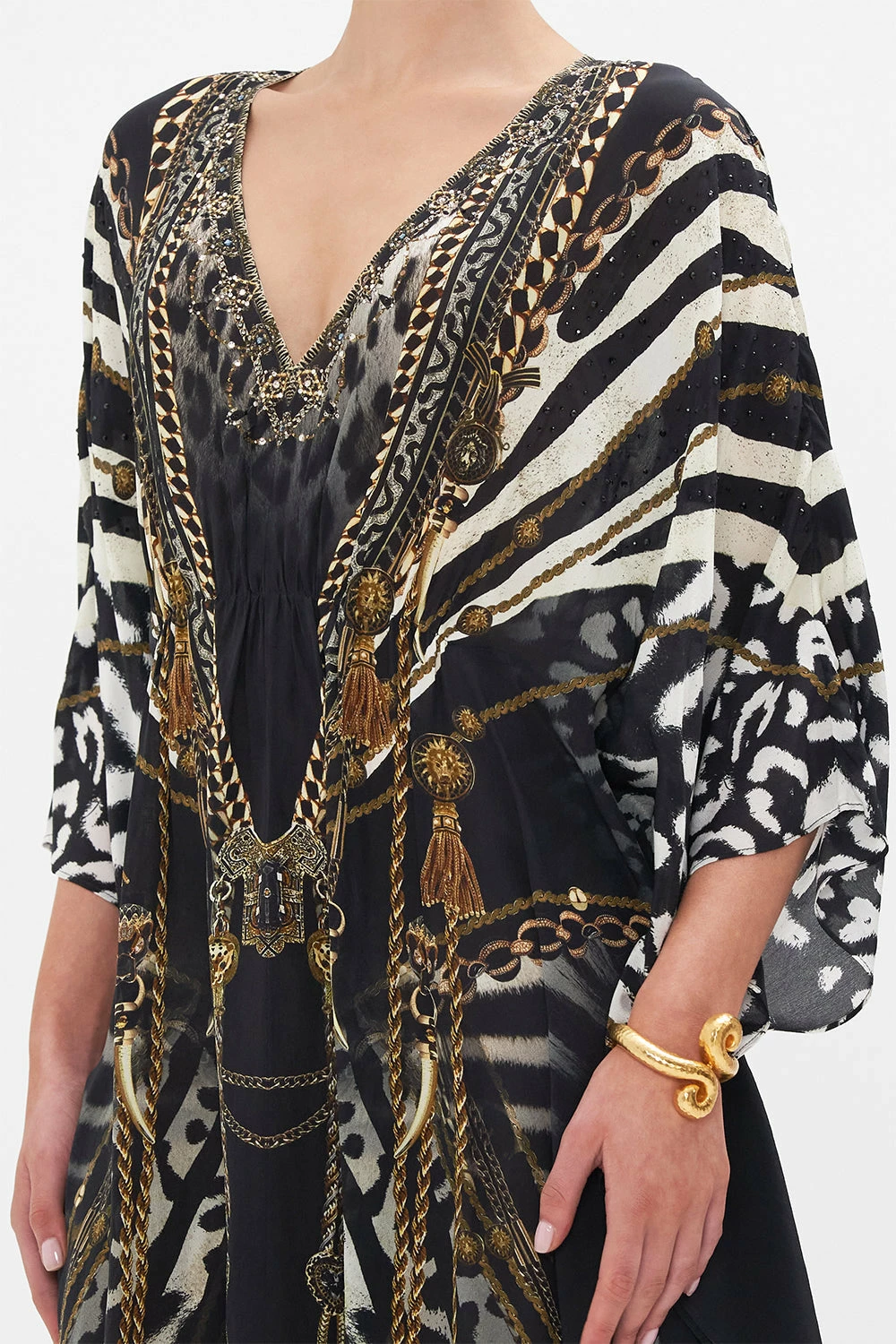 GATHERED WAIST KAFTAN UNTAMED ROYALTY 6 GATHERED WAIST KAFTAN UNTAMED ROYALTY - Image 6