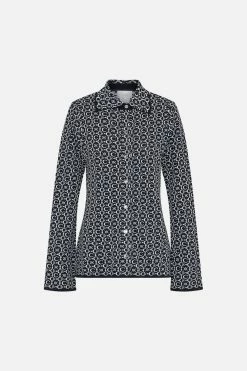 KNIT SHIRT FELINE FANTASY -clothing shop CAMILLA 00024835 KNIT SHIRT FELINE FANTASY GHOST 1