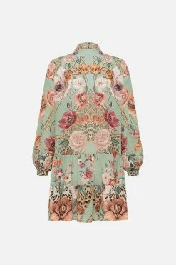 TIERED SHIRT DRESS GROW AND GLOW 14 TIERED SHIRT DRESS GROW AND GLOW -clothing shop CAMILLA 00024837 TIERED SHIRT DRESS GROW AND GLOW GHOST 2