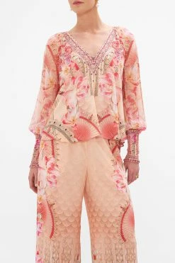 SHIRRED CUFF BLOUSE ADORE ME -clothing shop CAMILLA 00024849 SHIRRED CUFF BLOUSE ADORE ME 4