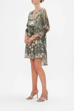 SHORT GATHERED PANEL DRESS GARDEN OF GOOD FORTUNE -clothing shop CAMILLA 00024864 SHORT GATHERED PANEL DRESS GARDEN OF GOOD FORTUNE 2 e63e351e 2eeb 48b9 be05 0411192d09c9