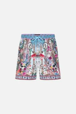 ELASTIC WAIST BOARDSHORT MICKEY TAKES A TRIP -clothing shop CAMILLA 00024938 ELASTIC WAIST BOARDSHORT MICKEY TAKES A TRIP GHOST