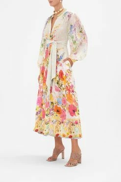 BUTTON THROUGH DRESS WITH YOKE SUNLIGHT SYMPHONY 9 BUTTON THROUGH DRESS WITH YOKE SUNLIGHT SYMPHONY -clothing shop CAMILLA 00025978 BUTTON THROUGH DRESS WITH YOKE SUNLIGHT SYMPHONY 2