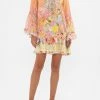 A LINE FRILL DRESS SOLAR FLARE