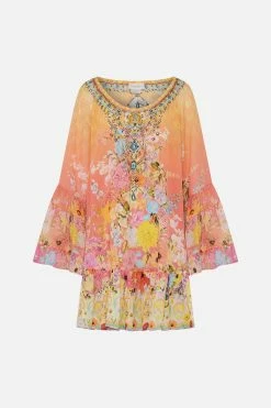 A LINE FRILL DRESS SOLAR FLARE -clothing shop CAMILLA 00025980 A LINE FRILL DRESS SOLAR FLARE GHOST 1