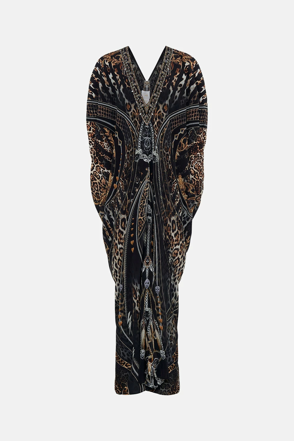 LONG DRAPE DRESS WITH ZIP FRONT CHAOS IN THE COSMOS - Image 8
