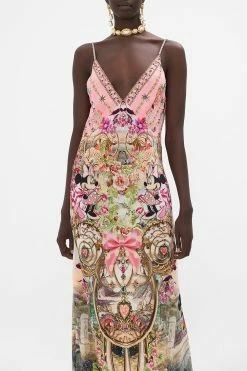 V NECK FULL LENGTH BIAS SLIP DRESS MINNIE MOUSE MAGIC -clothing shop CAMILLA 00026402 V NECK FULL LENGTH BIAS SLIP DRESS MINNIE MOUSE MAGIC 4