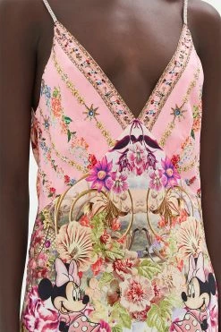 V NECK FULL LENGTH BIAS SLIP DRESS MINNIE MOUSE MAGIC -clothing shop CAMILLA 00026402 V NECK FULL LENGTH BIAS SLIP DRESS MINNIE MOUSE MAGIC 5