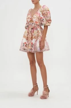 PUFF SLEEVE MINI DRESS MINNIE MOUSE MAGIC -clothing shop CAMILLA 00026404 PUFF SLEEVE MINI DRESS MINNIE MOUSE MAGIC 2