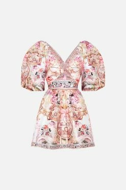 PUFF SLEEVE MINI DRESS MINNIE MOUSE MAGIC -clothing shop CAMILLA 00026404 PUFF SLEEVE MINI DRESS MINNIE MOUSE MAGIC GHOST