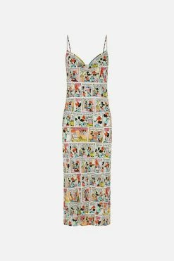 LONG BIAS SLIP A TRIP DOWN THE COMIC STRIP -clothing shop CAMILLA 00026408 LONG BIAS SLIP A TRIP DOWN THE COMIC STRIP GHOST