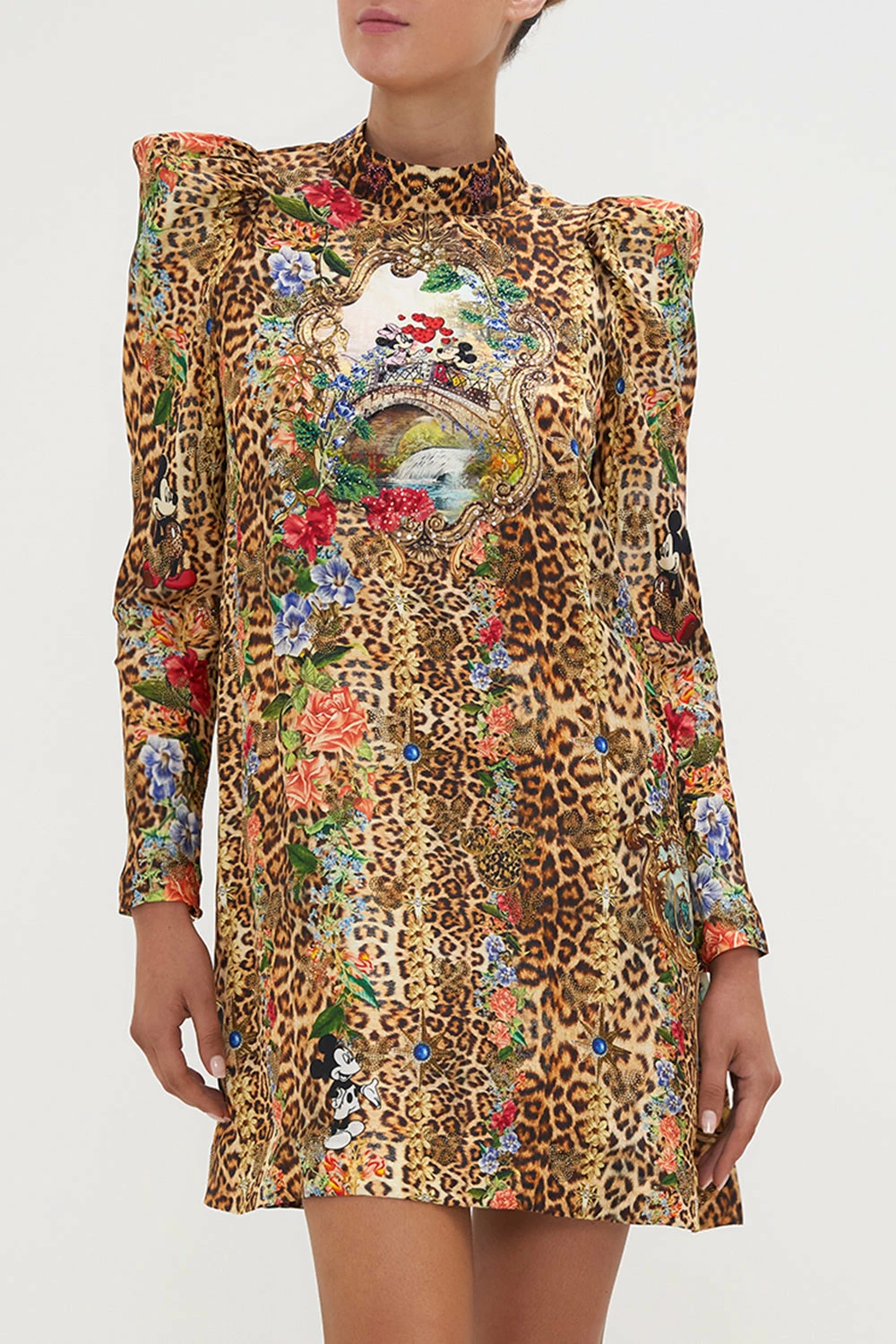 PUFF SLEEVE HIGH NECK MINI DRESS MICKEY MANIA 5 PUFF SLEEVE HIGH NECK MINI DRESS MICKEY MANIA - Image 5