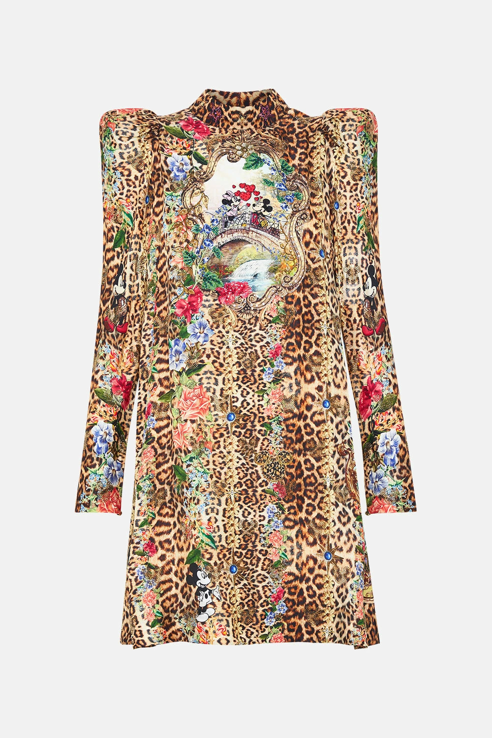 PUFF SLEEVE HIGH NECK MINI DRESS MICKEY MANIA 3 PUFF SLEEVE HIGH NECK MINI DRESS MICKEY MANIA - Image 3