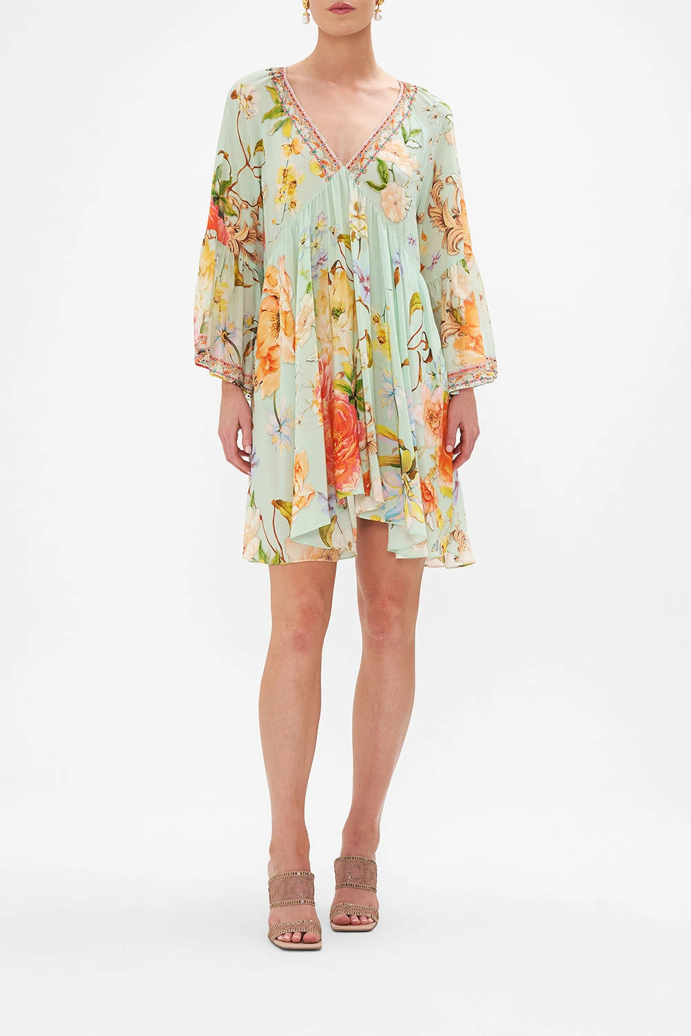 A-LINE RUFFLE SLEEVE DRESS TALK THE WALK 1 A-LINE RUFFLE SLEEVE DRESS TALK THE WALK