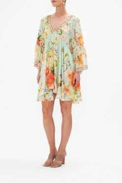 A-LINE RUFFLE SLEEVE DRESS TALK THE WALK 11 A-LINE RUFFLE SLEEVE DRESS TALK THE WALK -clothing shop CAMILLA 00026438 A LINE RUFFLE SLEEVE DRESS TALK THE WALK 2