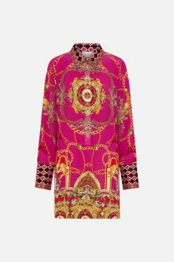 MINI SHIRT DRESS WILD AND RUNNING -clothing shop CAMILLA 00026441 MINI SHIRT DRESS WILD AND RUNNING GHOST 1