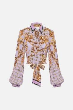 CROPPED WRAP SHIRT LAVENDER EVER AFTER 10 CROPPED WRAP SHIRT LAVENDER EVER AFTER -clothing shop CAMILLA 00026549 CROPPEDWRAPSHIRT LAVENDEREVERAFTER GHOST 1