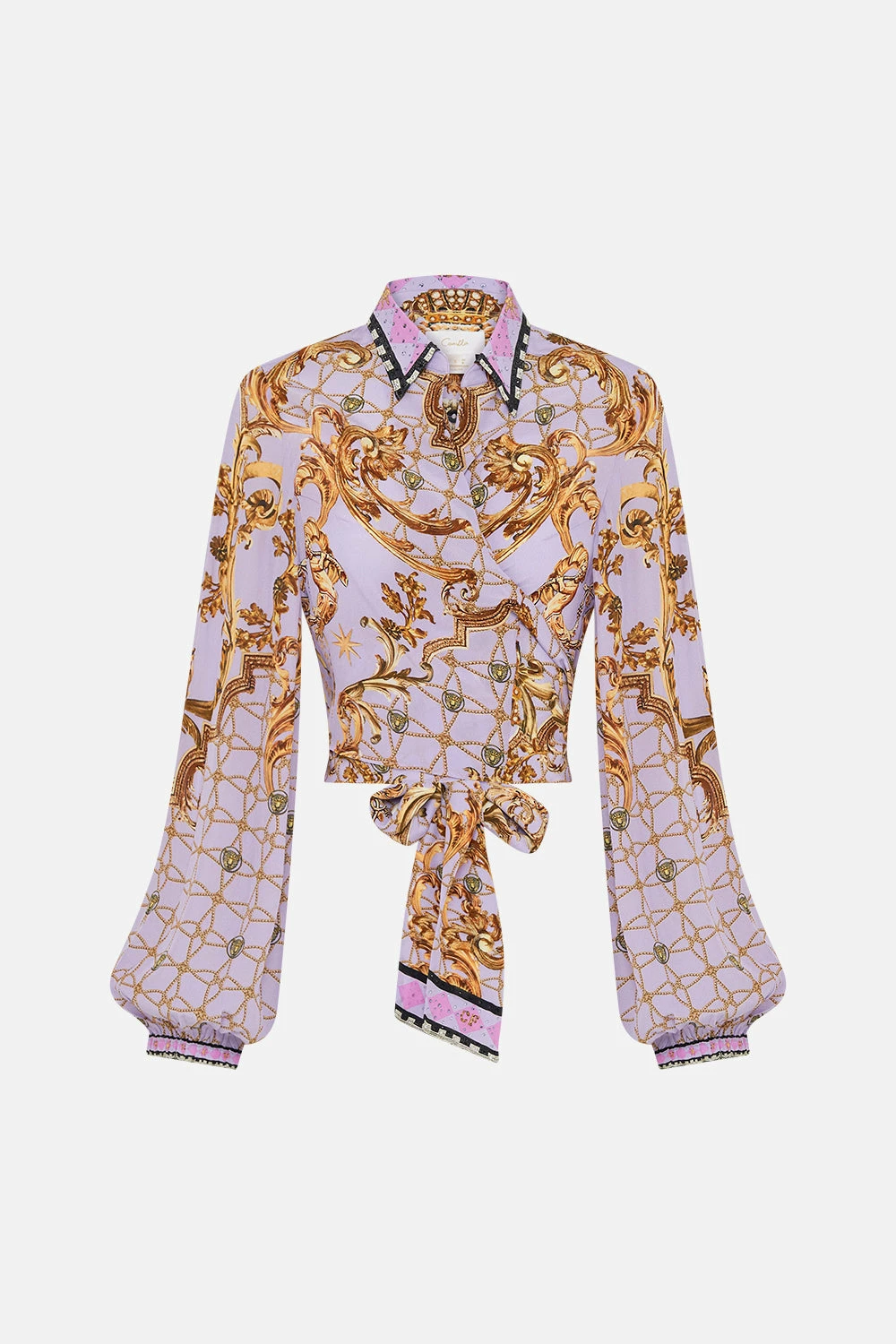 CROPPED WRAP SHIRT LAVENDER EVER AFTER 3 CROPPED WRAP SHIRT LAVENDER EVER AFTER - Image 3