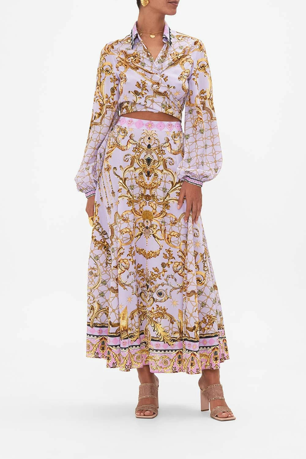 CROPPED WRAP SHIRT LAVENDER EVER AFTER 1 CROPPED WRAP SHIRT LAVENDER EVER AFTER