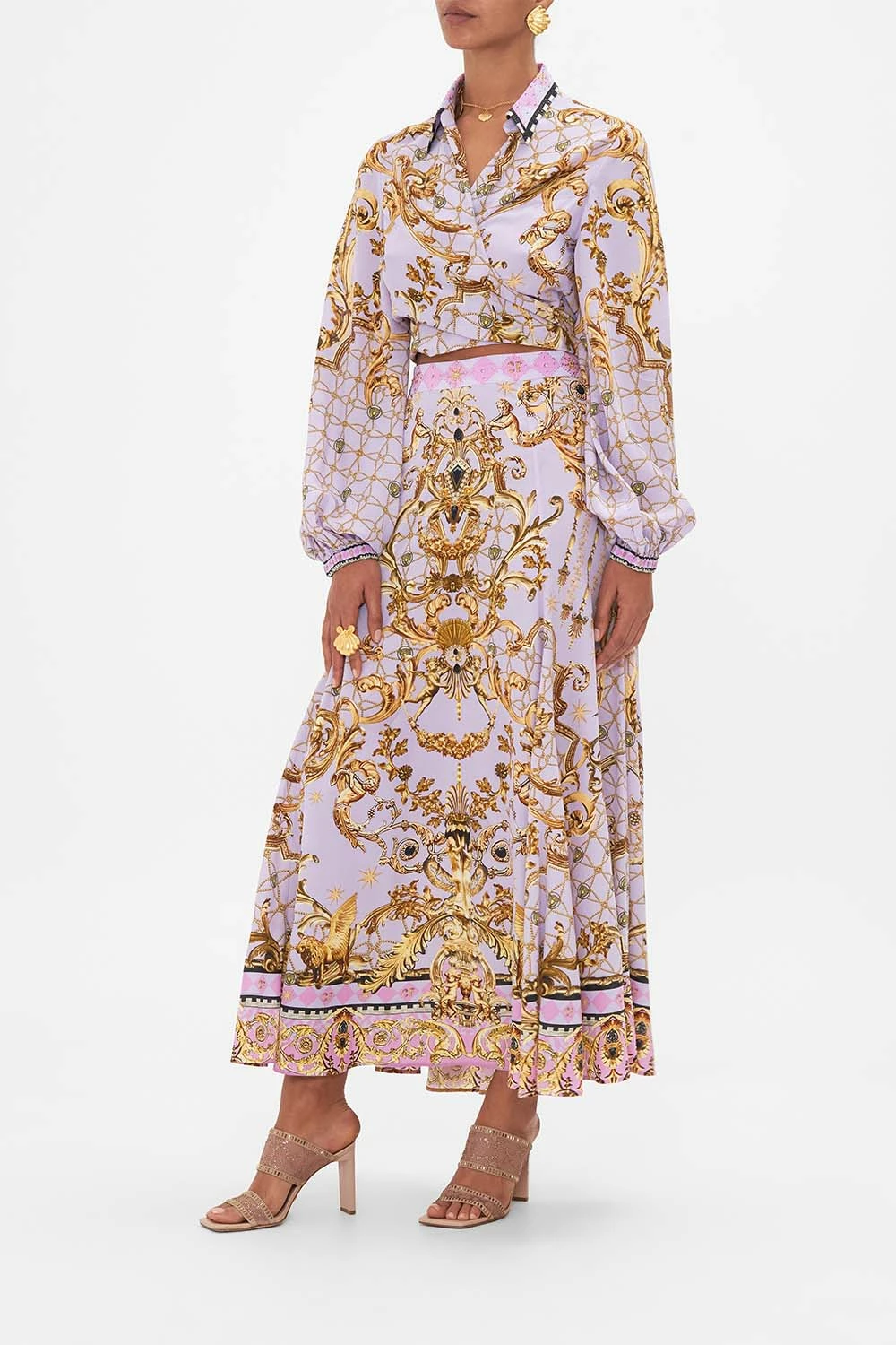 CROPPED WRAP SHIRT LAVENDER EVER AFTER 5 CROPPED WRAP SHIRT LAVENDER EVER AFTER - Image 5