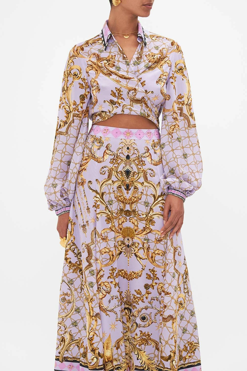 CROPPED WRAP SHIRT LAVENDER EVER AFTER 6 CROPPED WRAP SHIRT LAVENDER EVER AFTER - Image 6