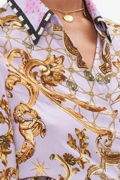 CROPPED WRAP SHIRT LAVENDER EVER AFTER 14 CROPPED WRAP SHIRT LAVENDER EVER AFTER -clothing shop CAMILLA 00026549 LAVENDEREVERAFTER CROPPEDWRAPSHIRT 5