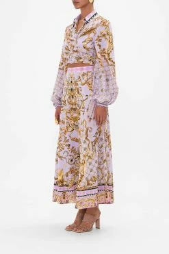 PANELLED FLARED LONG SKIRT LAVENDER EVER AFTER -clothing shop CAMILLA 00026551 LAVENDEREVERAFTER PANELLEDLONGFLARESKIRT 2
