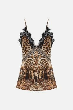 LACE EDGE CAMI STANDING OVATION -clothing shop CAMILLA 00026556 LACE EDGE CAMI STANDING OVATION GHOST