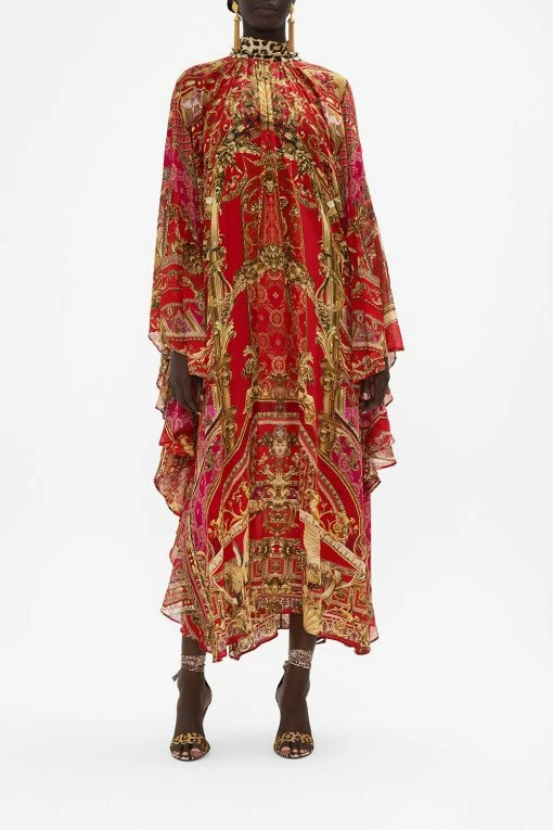 HIGH NECK RUFFLE KAFTAN SWEET SOPRANO -clothing shop CAMILLA 00026557 HIGH NECK RUFFLE KAFTAN SWEET SOPRANO 1