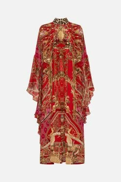 HIGH NECK RUFFLE KAFTAN SWEET SOPRANO -clothing shop CAMILLA 00026557 HIGH NECK RUFFLE KAFTAN SWEET SOPRANO GHOST