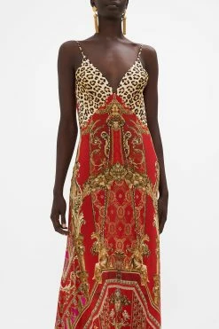 V NECK FULL LENGTH BIAS SLIP DRESS SWEET SOPRANO -clothing shop CAMILLA 00026559 V NECK FULL LENGTH BIAS SLIP DRESS SWEET SOPRANO 4