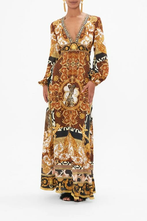 PRINTED LANTERN SLEEVE DRESS FEELING FRESCO -clothing shop CAMILLA 00026615 FEELINGFRESCO LANTERNSLEEVEDRESS