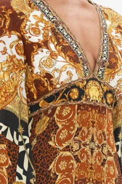 PRINTED LANTERN SLEEVE DRESS FEELING FRESCO -clothing shop CAMILLA 00026615 FEELINGFRESCO LANTERNSLEEVEDRESS4