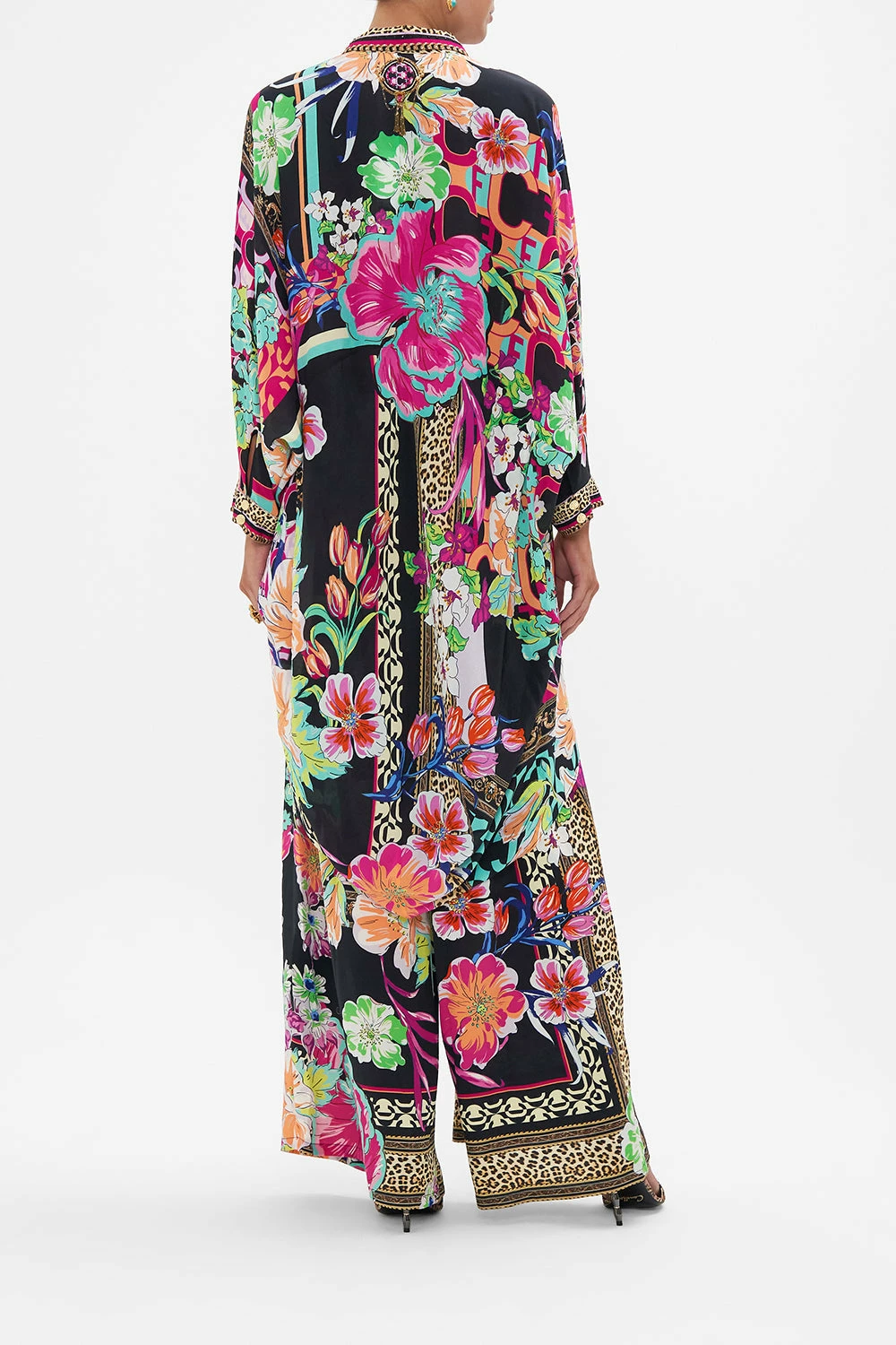 BUTTON UP TOP WITH DRAPED BACK PRINTED PRIMA VERA 2 BUTTON UP TOP WITH DRAPED BACK PRINTED PRIMA VERA - Image 2