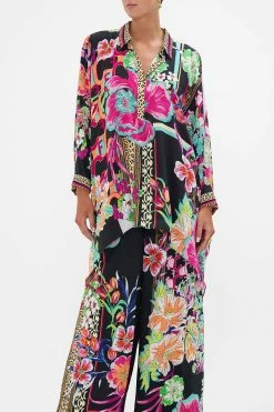 BUTTON UP TOP WITH DRAPED BACK PRINTED PRIMA VERA 10 BUTTON UP TOP WITH DRAPED BACK PRINTED PRIMA VERA -clothing shop CAMILLA 00026634 BUTTON UP TOP WITH DRAPED BACK PRINTED PRIMA VERA 4