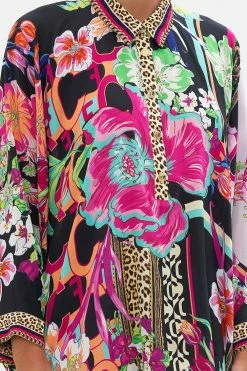 BUTTON UP TOP WITH DRAPED BACK PRINTED PRIMA VERA 11 BUTTON UP TOP WITH DRAPED BACK PRINTED PRIMA VERA -clothing shop CAMILLA 00026634 BUTTON UP TOP WITH DRAPED BACK PRINTED PRIMA VERA 5