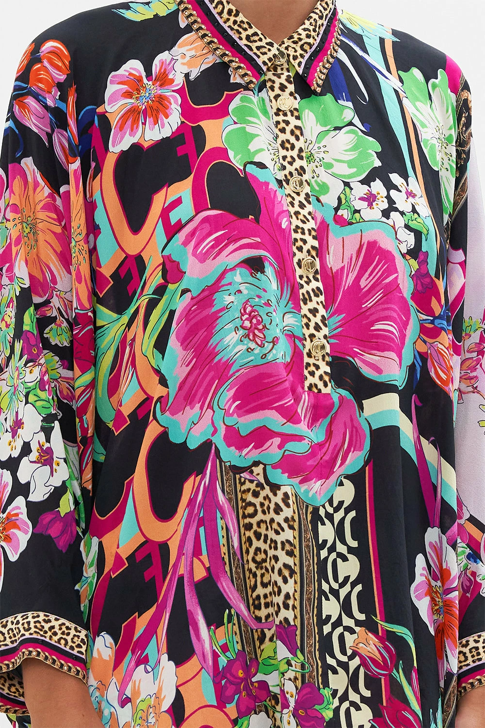 BUTTON UP TOP WITH DRAPED BACK PRINTED PRIMA VERA 6 BUTTON UP TOP WITH DRAPED BACK PRINTED PRIMA VERA - Image 6