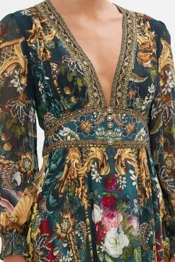 BUTTON DRESS WITH SHAPED WAISTBAND VERDIS WORLD -clothing shop CAMILLA 00026636 BUTTON DRESS WITH SHAPED WAISTBAND VERDIS WORLD 5