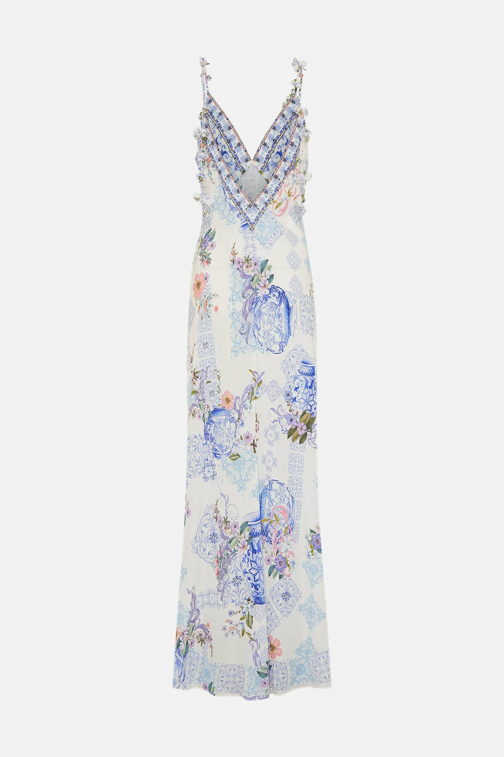 V NECK FULL LENGTH BIAS SLIP DRESS PAINT ME POSITANO 7 V NECK FULL LENGTH BIAS SLIP DRESS PAINT ME POSITANO - Image 7