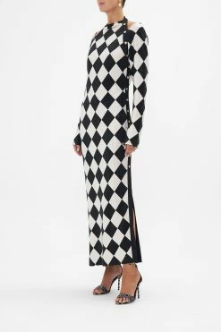 CUT OUT SHOULDER JERSEY DRESS DUOMO DYNASTY -clothing shop CAMILLA 00026651 CUT OUT SHOULDER JERSEY DRESS DUOMO DYNASTY 2