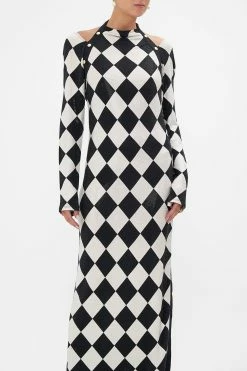 CUT OUT SHOULDER JERSEY DRESS DUOMO DYNASTY -clothing shop CAMILLA 00026651 CUT OUT SHOULDER JERSEY DRESS DUOMO DYNASTY 4