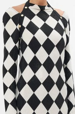 CUT OUT SHOULDER JERSEY DRESS DUOMO DYNASTY -clothing shop CAMILLA 00026651 CUT OUT SHOULDER JERSEY DRESS DUOMO DYNASTY 5